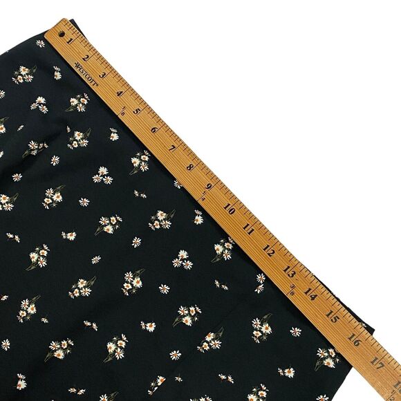 Aeropostale 100% Polyester Black Floral Mini Skirt Back Slit Women's Large Y2K - Picture 5 of 7